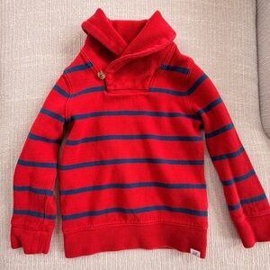 GAP Red and Blue Striped Boy Sweater 5T